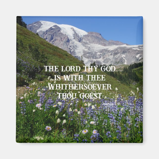 Christian Bible Verse Magnet Mountain Design (Framsidan)