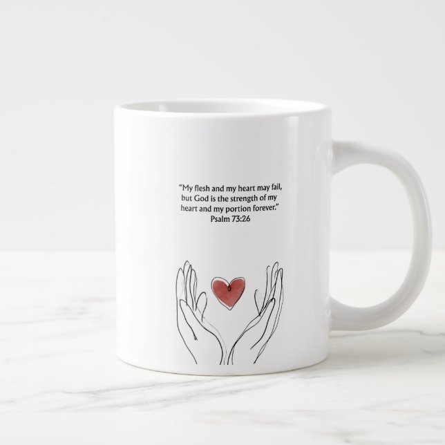 Christian Bible Verse Mug | Encouragement Gift Jumbo Mugg (Höger)
