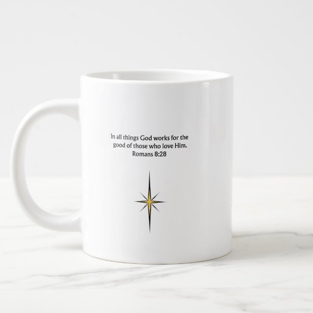Christian Bible Verse Mug | Faith Gift Jumbo Mugg (Vänster)