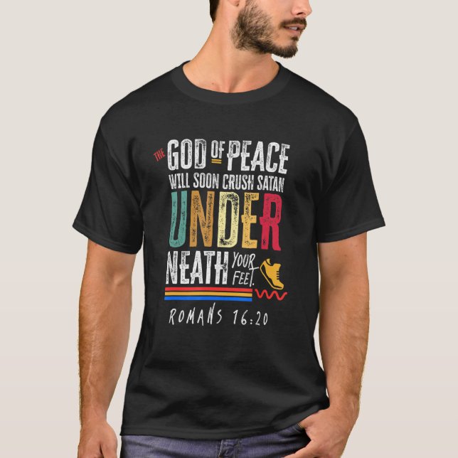 Christian Bible Verse Peace-guden kommer snart att T Shirt (Framsida)