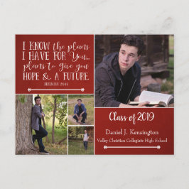 Christian Bible Verse Photo Collage Studenten Vykort