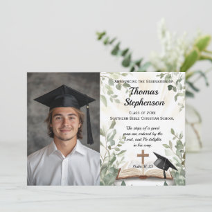 Christian Bible Verse Photo Studenten Inbjudningar