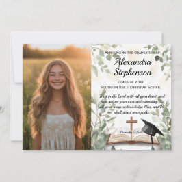 Christian Bible Verse Photo Studenten Inbjudningar