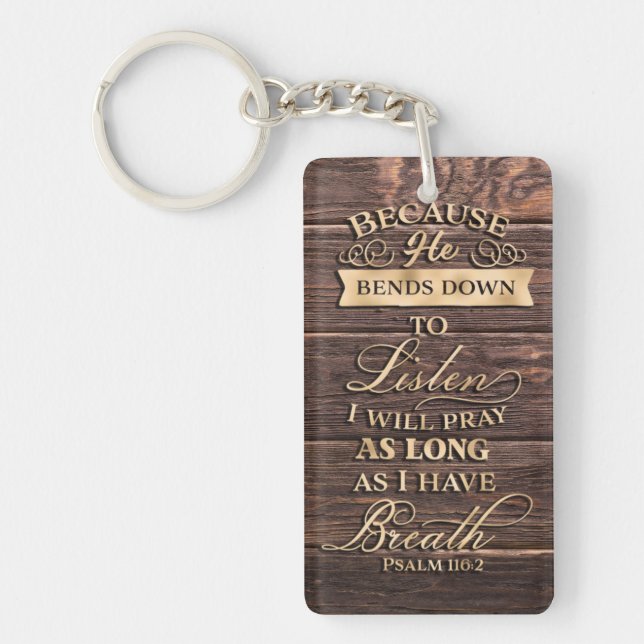 Christian Bible Verse Prayer Guld Text om Wood (Framsidan)