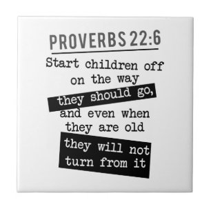 Christian Bible Verse Proverbs Parting simple Kakelplatta