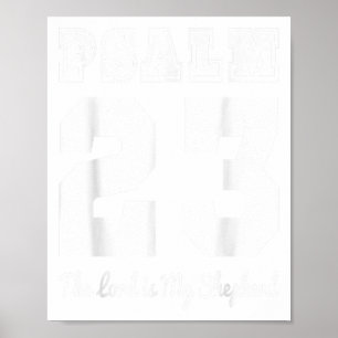 Christian Bible Verse Psalm 23 Herren är mitt ark Poster
