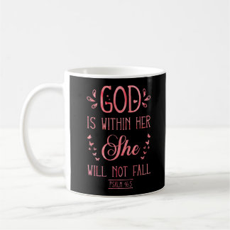 Christian Bible Verse Psalm 46:5 Kaffemugg
