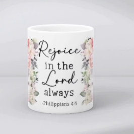 Christian Bible Verse Psalms Floral Coffee Mug Kaffemugg