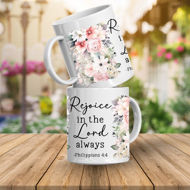 Christian Bible Verse Psalms Floral Coffee Mug Kaffemugg (Christian Bible Verse Coffee Mugs)
