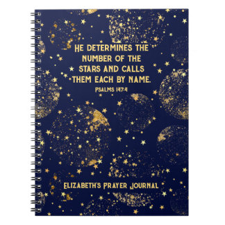 Christian Bible Verse Quote Celestial Stars Namn Anteckningsbok