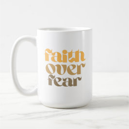 Christian Bible Verse Quote Faith Over Fear Kaffemugg