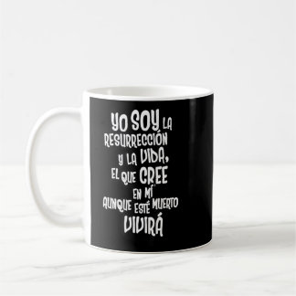 Christian Bible Verse Quote John 11 25 Spanska Kaffemugg