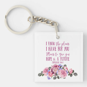 Christian Bible Verse Rosa Watercolor Blommigt