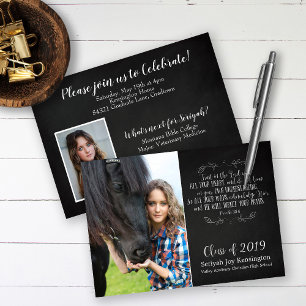 Christian Bible Verse Rustic Studenten Photo Inbjudningar