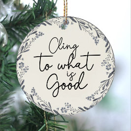 Christian Bible Verse Script Typography Marble Julgransprydnad Keramik