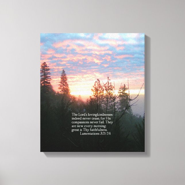 Christian Bible Verse Scripture Creationart Canvastryck (Framsida)