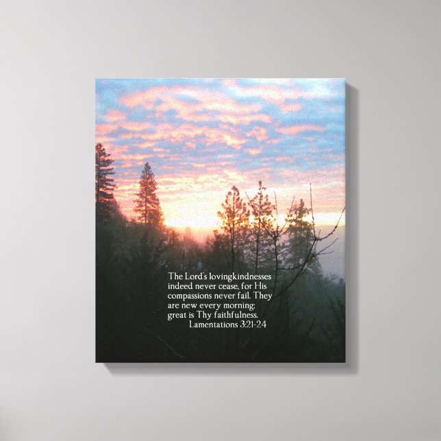 Christian Bible Verse Scripture Creationart Canvastryck (Framsida)