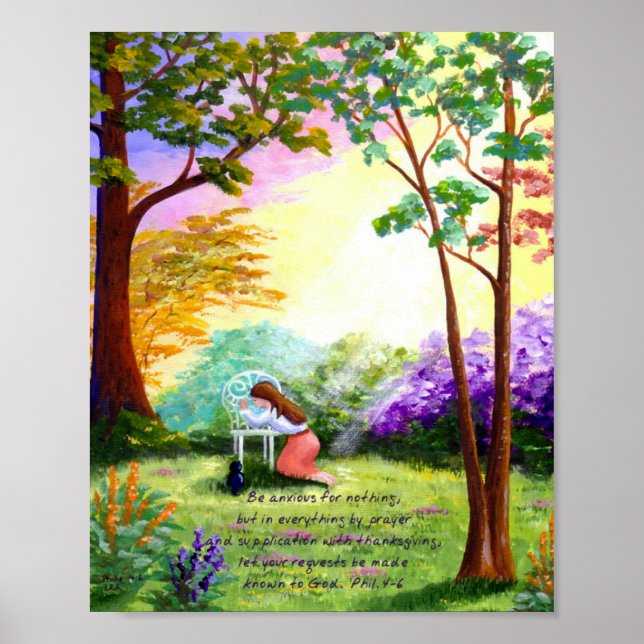 Christian Bible Verse Scripture Creationart Poster (Framsidan)