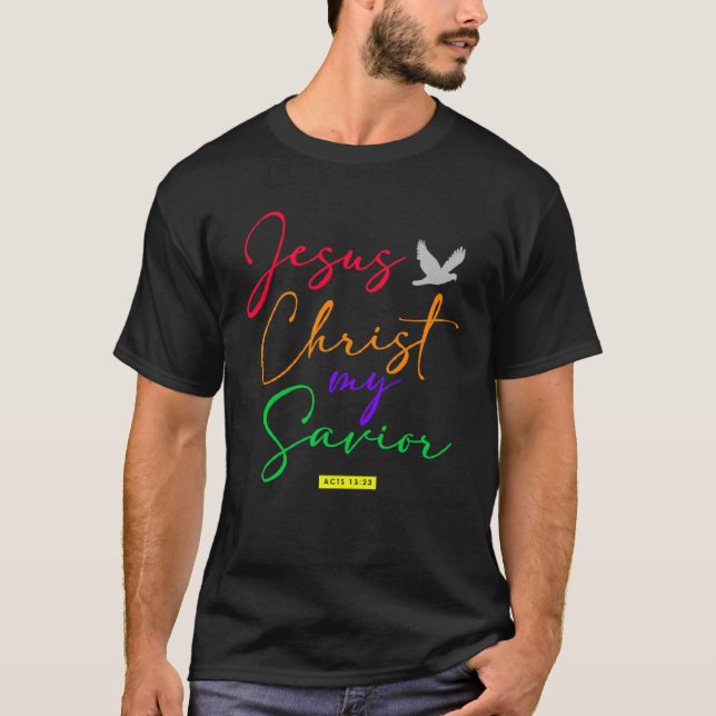 Christian  bible verse scriptures Jesus Our Saviou T Shirt (Framsida)