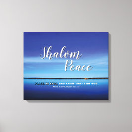Christian Bible Verse | SHALOM PEACE BE FORTFARAND Canvastryck