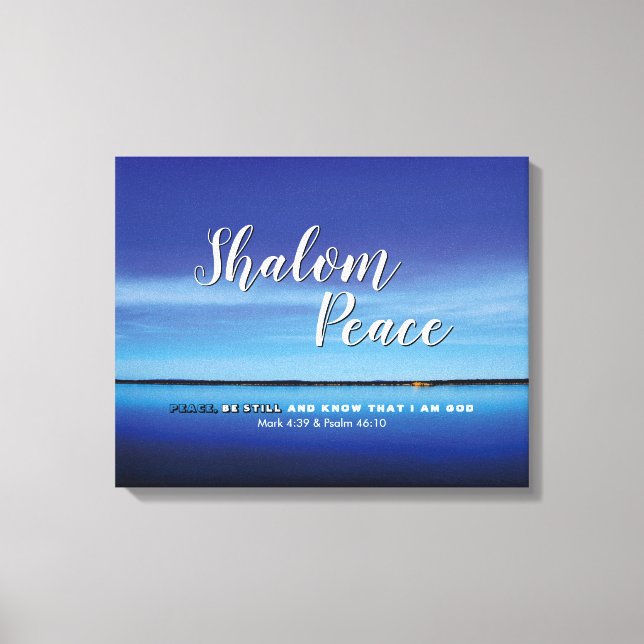 Christian Bible Verse | SHALOM PEACE BE FORTFARAND Canvastryck (Framsida)