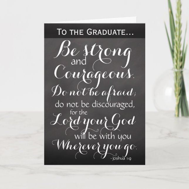 Christian Bible Verse Studenten Grattisar Kort (Framsida)