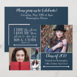 Christian Bible Verse Studenten Photo Collage Inbjudningar