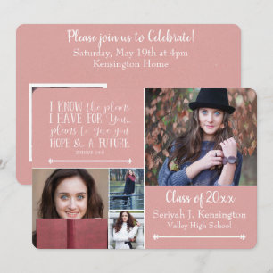 Christian Bible Verse Studenten Photo Collage Inbjudningar