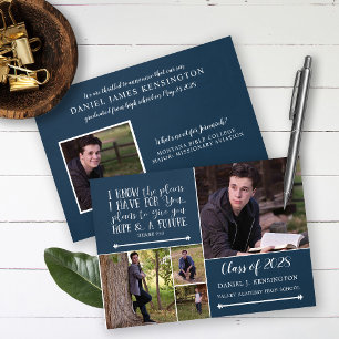 Christian Bible Verse Studenten Photo Collage Inbjudningar