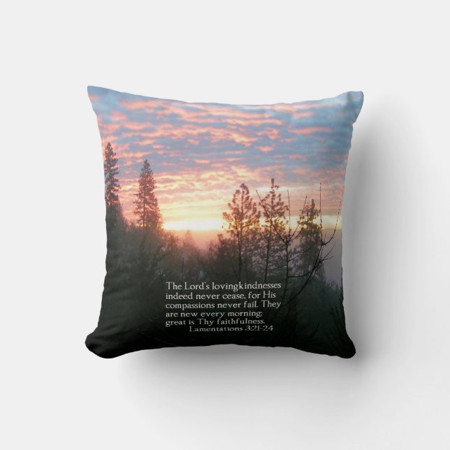 Christian Bible Verse Sunrise Ligcape Kudde (Framsida)