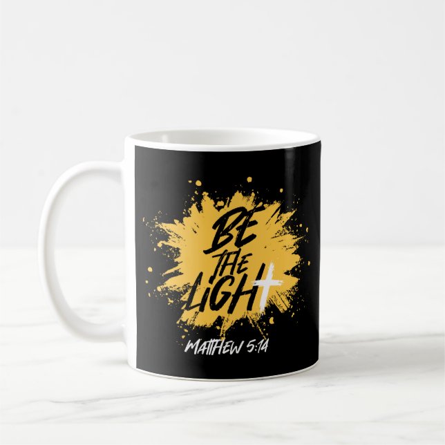Christian Bible Verse the Light Matthew 5:14 Kaffemugg (Vänster)