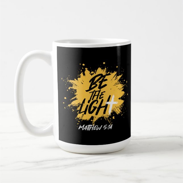 Christian Bible Verse the Light Matthew 5:14 Kaffemugg (Vänster)