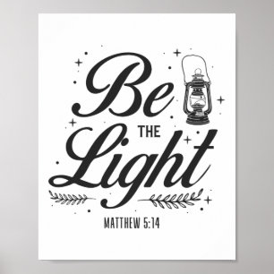 Christian Bible Verse the Light Matthew 5:14 Poster