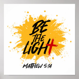 Christian Bible Verse the Light Matthew 5:14 Poster