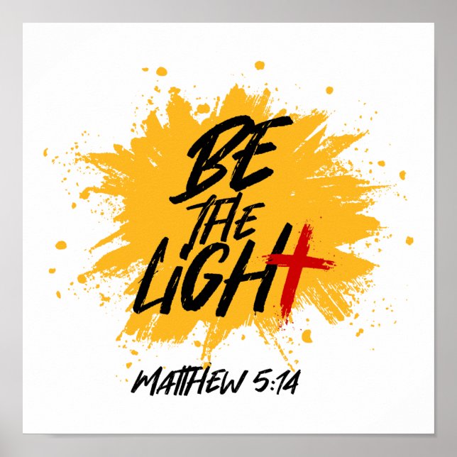 Christian Bible Verse the Light Matthew 5:14 Poster (Framsidan)