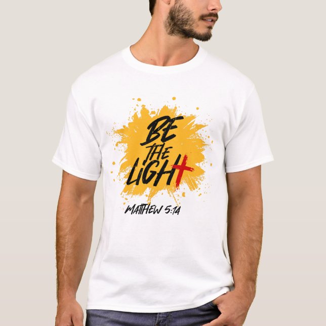 Christian Bible Verse the Light Matthew 5:14 T Shirt (Framsida)