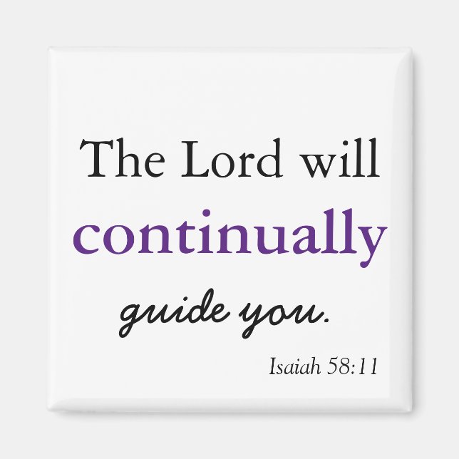Christian Bible Verse The Lord Guides You Magnet (Framsidan)