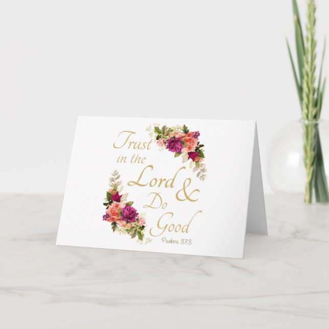 Christian Bible Verse: Trust in Lord Kort (Framsida)