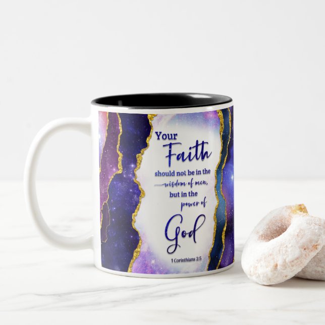 Christian Bible Verse Two-Tone Coffee Mugg (Med munk)