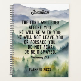 Christian Bible Verse Watercolor Mountains Namn