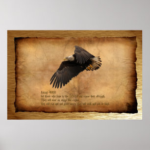 Christian Biblical Scripture on Eagles Art Poster