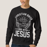 Christian Biker I motorcykel Älskare Ride med Jesu