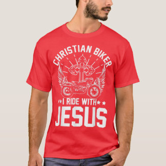 Christian Biker I motorcykel LoverRide med Jesus T Shirt
