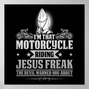 Christian Biker jag är motorcykel Riding Jesus Poster