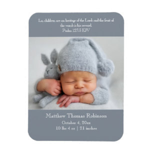 Christian Bironcement Card - Grått & white Magnet
