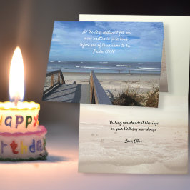 Christian Birthday Days of My Life Scripture Tack Kort