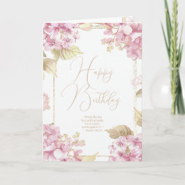 Christian Birthday Rosa Blommigt Scripture Kort