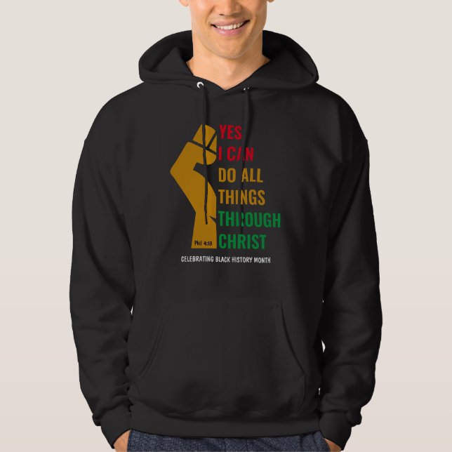 Christian BLACK HISTORY MÅNAD Ja, jag kan Hoodie (Framsida)