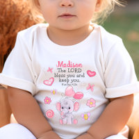 Christian Blating Scripture Cute Rosa Elephant