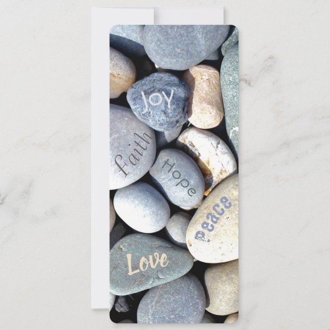 Christian Blbilical Values Pebble Stones Bookmark (Framsida)